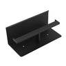 Aquaperla Ivano Matte Black Double Toilet Roll Holder with Shelf