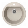 Aquaperla Laveo 510mm Round Beige Single Bowl Granite Sink