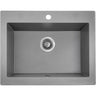 Aquaperla Laveo 580x490mm Grey Single Bowl Apron Front Granite Sink