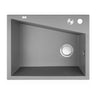 Aquaperla Laveo 600x480mm Grey Single Bowl Granite Sink