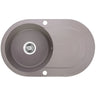 Aquaperla Laveo 780x470mm Grey Single Bowl Granite Sink with Drainer