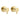 Aquaperla Light Brushed Brass Round Shower Wall Taps - Pin Lever, view 2
