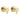 Aquaperla Light Brushed Brass Round Shower Wall Taps - Pin Lever