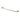 Aquaperla Lucid Pin Brushed Brass Single Towel Rail 790mm
