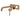 Aquaperla Lucid Pin Brushed Copper wall basin mixer set with spout, view 2