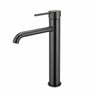 Aquaperla Lucid Pin Brushed Gunmetal tall basin mixer tap for vessel and above-counter basins