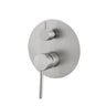 Aquaperla Lucid Pin Brushed Nickel shower wall mixer with diverter