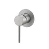 Aquaperla Lucid Pin Brushed Nickel wall shower mixer for shower or bath