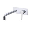 Aquaperla Lucid Pin Chrome wall basin mixer set with spout