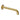 Aquaperla Lucid Pin Light Brushed Brass Bath Spout 180mm - Round Wall Spout, Slim 7mm Plate, view 3