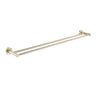 Aquaperla Lucid Pin Light Brushed Brass Double Towel Rail 790mm
