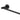 Aquaperla Lucid Pin Matte Black Single Towel Rail 790mm, view 3