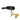 Aquaperla Lucid Pin oval plate Matte Black wall basin mixer set with spout, view 2