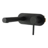 Aquaperla Lucid Pin oval plate Matte Black wall basin mixer set with spout