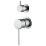 Aquaperla Lucid Pin separate plates Brushed Nickel shower wall mixer with diverter