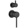 Aquaperla Lucid Pin separate plates Matte Black shower wall mixer with diverter