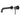 Aquaperla Lucid Pin separate plates Matte Black wall basin mixer set with spout