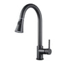Aquaperla Matte Black Pull Out Kitchen Mixer Tap - Bell Spray Head