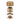 Aquaperla Moon Brushed Copper knurled wall shower mixer parts: knurled knob, sleeve and wall flange