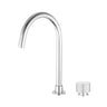 Aquaperla Moon Chrome gooseneck basin mixer with separate round handle for above-counter basins