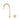 Aquaperla Moon Light Brushed Brass gooseneck basin mixer with separate round handle for above-counter basins