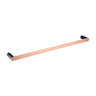 Aquaperla Rushy Black & Rose Gold Single Towel Rail 800mm