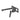 Aquaperla Rushy Brushed Gunmetal wall basin mixer set with spout, view 2