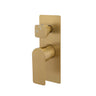 Aquaperla Vog Brushed Brass shower wall mixer with diverter
