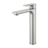 Aquaperla Vog Brushed Nickel tall basin mixer tap for vessel and above-counter basins