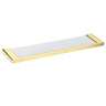 Aquaperla Vog Light Brushed Brass Glass Shelf 550mm