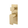 Aquaperla Vog Light Brushed Brass shower wall mixer with diverter