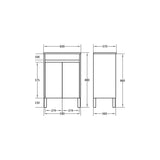 PVC 600x360mm Ensuite Slim Narrow Compact Bathroom Vanity