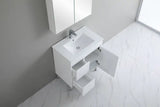 PVC 750x360mm Ensuite Slim Narrow Compact Bathroom Vanity