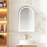 Arched LED Mirror Shaving Cabinet 500*900mm Athena PVC - RJ Bathroom