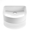 Arco Flueted Archie 400x350mm Above Counter Gloss White Basin - RJ Bathroom