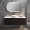 Avalon Fluted Curved 1500mm Single Bowl Wall Hung Vanity Matte Black Stone Top Optional - RJ Bathroom