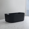 Bari 1500mm Fluted Back to Wall Freestanding Matte Black Bathtub - RJ Bathroom