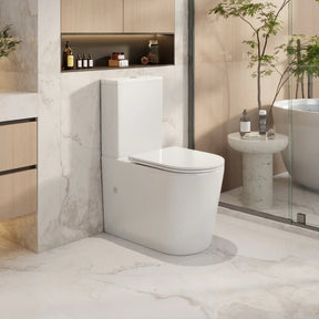 Berlin Tornadol Rimless Quiet High End Back To Wall Ceramic Matte White Toilet Suite - RJ Bathroom