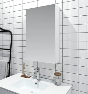 Bianca Gloss White PVC Waterproof 450mm Mirror Shaving Cabinet - RJ Bathroom