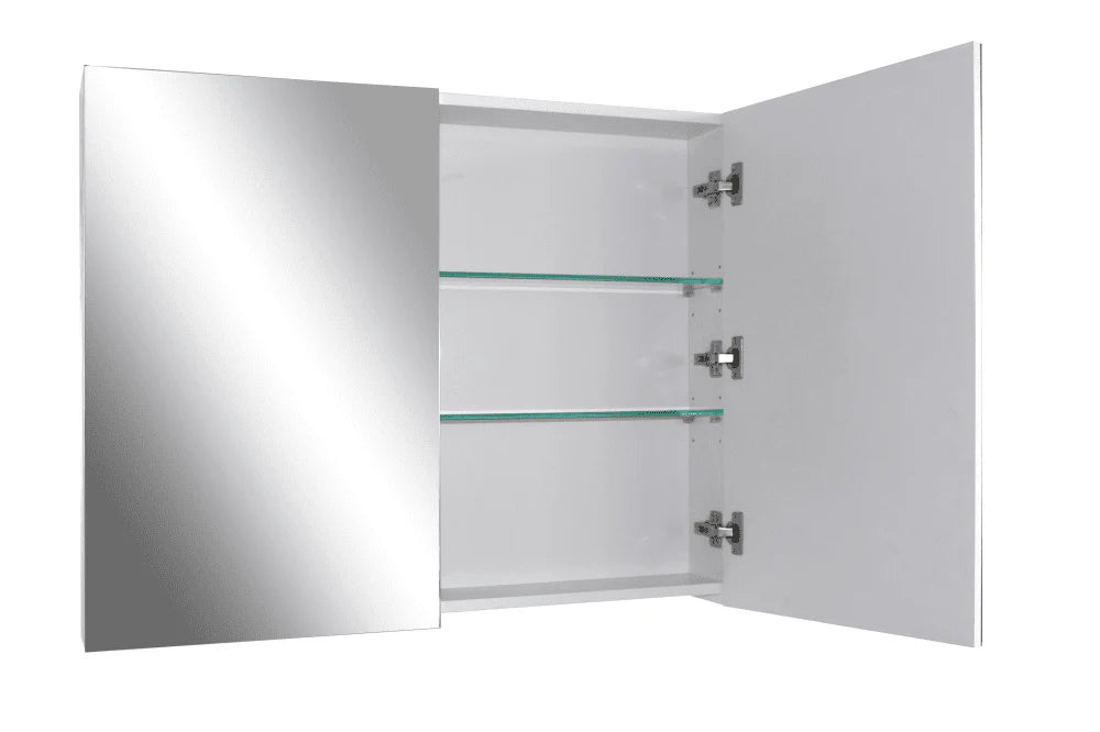 Bianca Gloss White PVC Waterproof 900mm Mirror Shaving Cabinet - RJ Bathroom