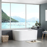 Binge 1700mm Right Corner Back to Wall Gloss White Bathtub - RJ Bathroom