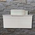 Bondi Wave Groove Fluted Vanity 750mm Matte White With Stone Top - RJ Bathroom