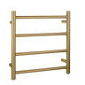 Brushed Gold Electric Heated Towel Rail Towel Rack 4 Bars - RJ Bathroom