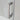 Brushed Nickel square pull handle on a frameless sliding shower door