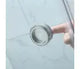 Covey Frameless Brushed Nickel Corner Sliding Door Shower Screen