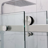 Covey Brushed Nickel Frameless Sliding Wall to Wall Shower Screen