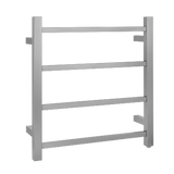 Electric Heated Towel Rail Towel Rack Brushed Nickel Square 4 Bars