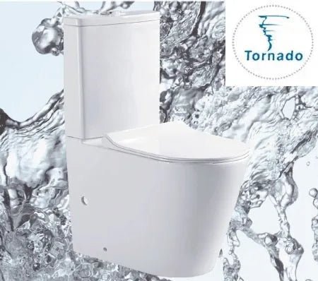 Carla Tornado Silent High End Back To Wall Ceramic Toilet Suite - RJ Bathroom