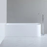 Casey 1700mm left corner freestanding bath 580mm high in Matte White