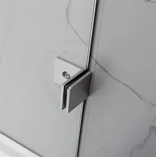 Chrome Frameless Fixed Panel Walk in Shower Screen 2000mm - RJ Bathroom